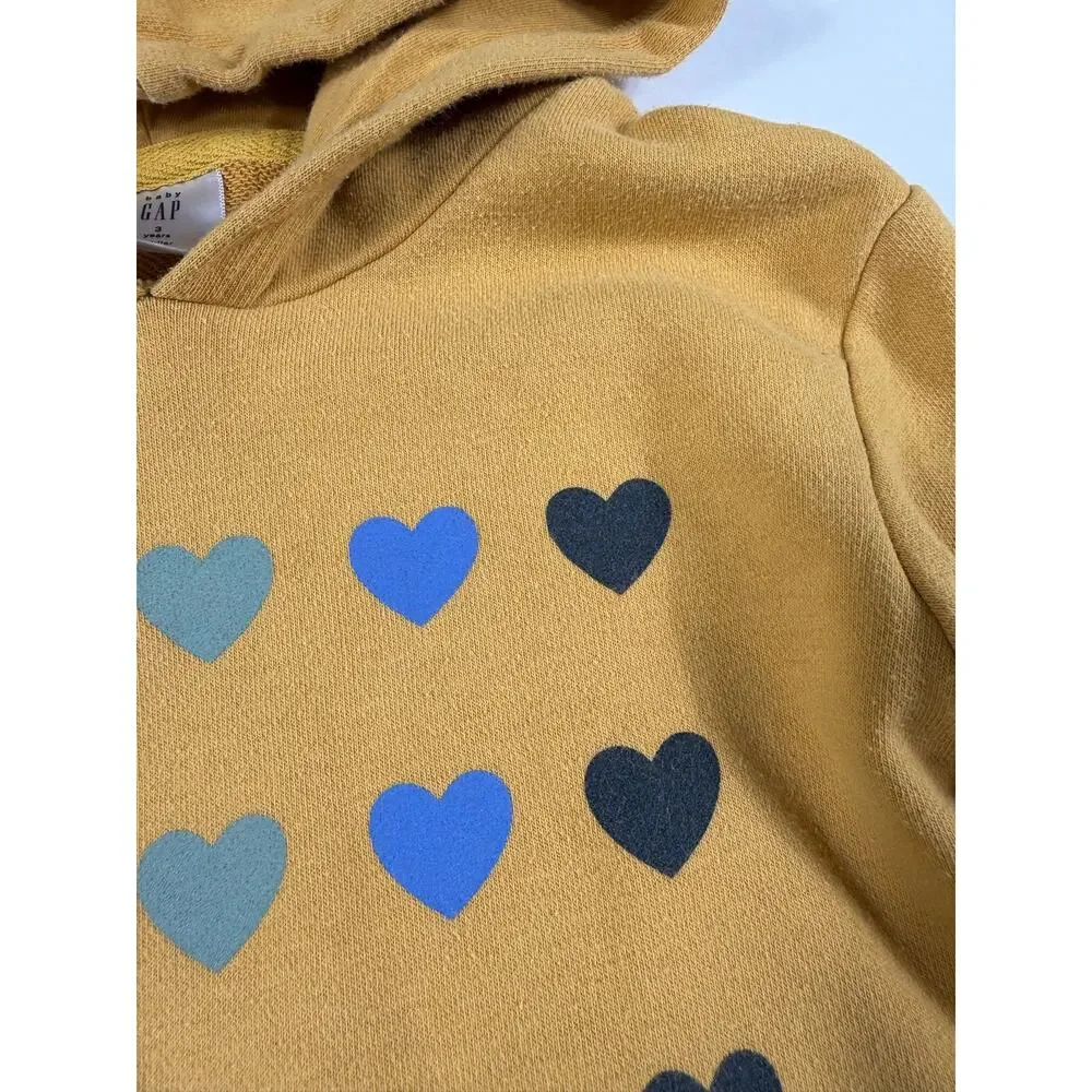 Gap Heart Hoodie Dress & Organic Cotton Heart Leggings Outfit Size 3